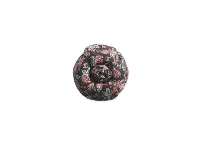 CHANEL Camellia Printed Cotton Poplin "Black/Red/Light Pink/Green"
