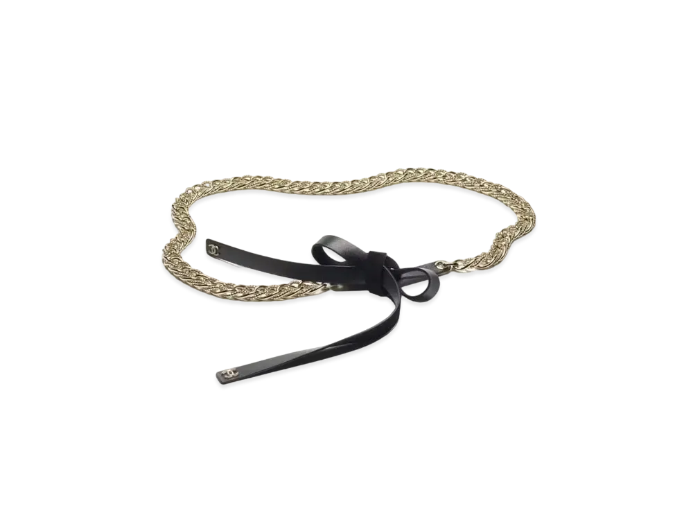 CHANEL Chain Belt Lambskin & Metal "Black/Gold"