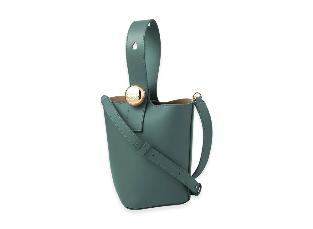 LOEWE Pebble Bucket Bag Mini "Vetiver"