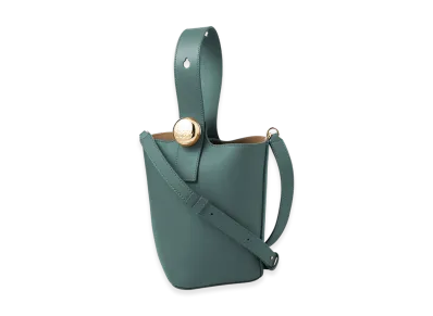 LOEWE Pebble Bucket Bag Mini "Vetiver"