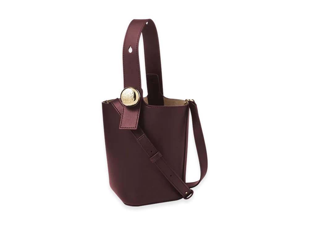 LOEWE Pebble Bucket Bag Mini "Dark Burgundy"