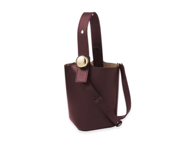LOEWE Pebble Bucket Bag Mini "Dark Burgundy"