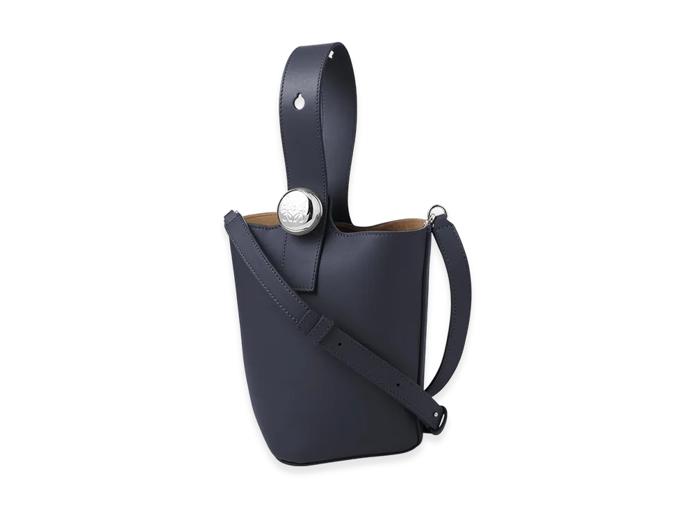 LOEWE Pebble Bucket Bag Mini "Abyss Blue"