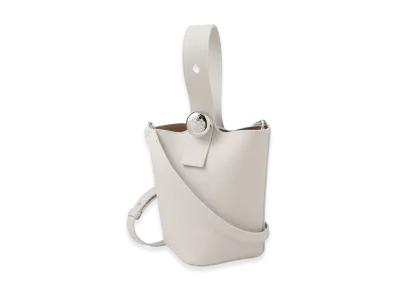 LOEWE Pebble Bucket Bag Mini "White"