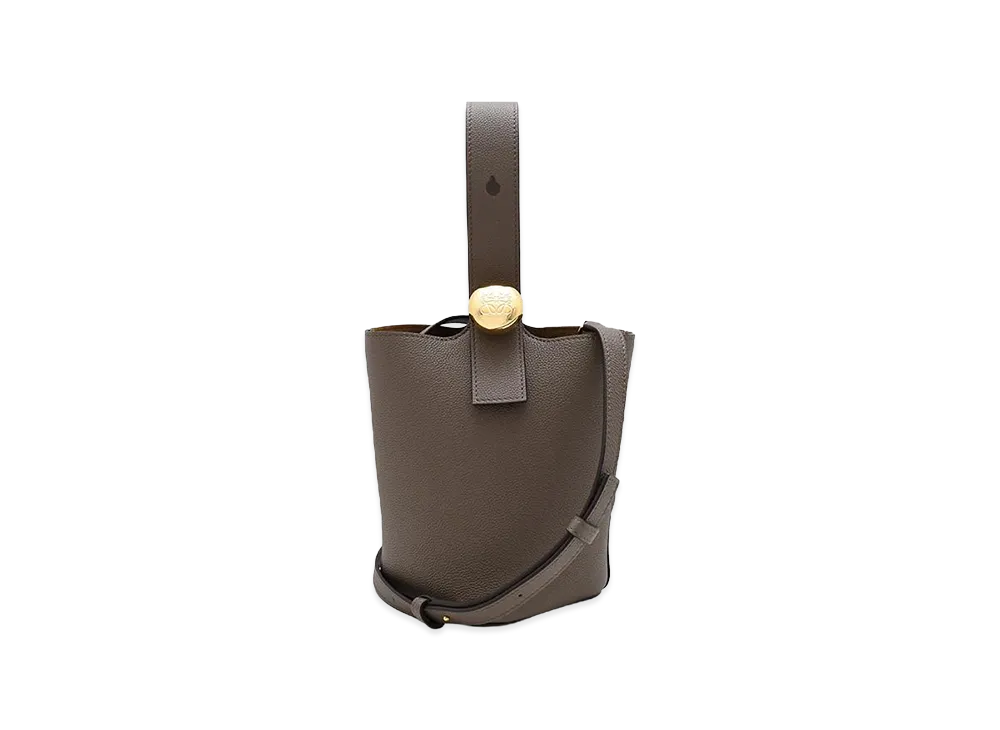 LOEWE Women's Pebble Bucket Bag Mini "Taupe"