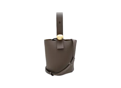 LOEWE Women's Pebble Bucket Bag Mini "Taupe"