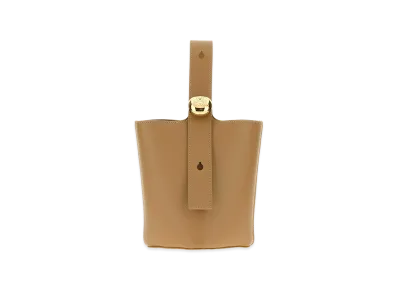 LOEWE Women's Leather Mini Pebble Bucket Bag "Beige"