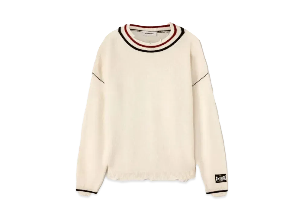 AMBUSH Rib Knit Crewneck "Ivory"