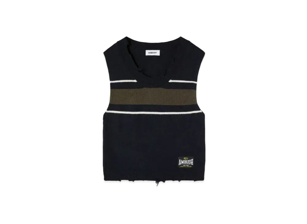 AMBUSH Rib Knit Vest "Navy"