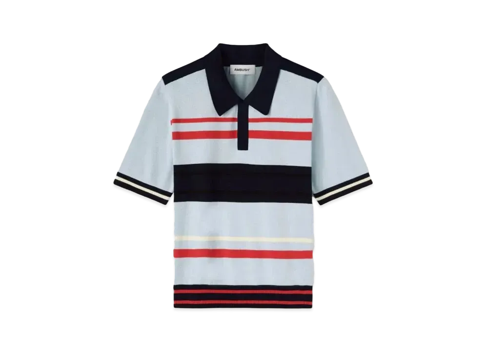 AMBUSH Multi Stripes Knit S/S Polo "Multi"