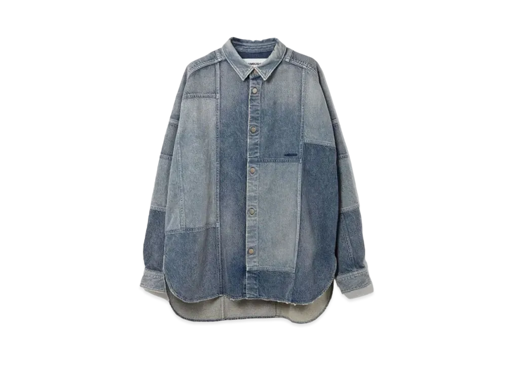 AMBUSH Patchwork Denim Shirt "Mid Blue"