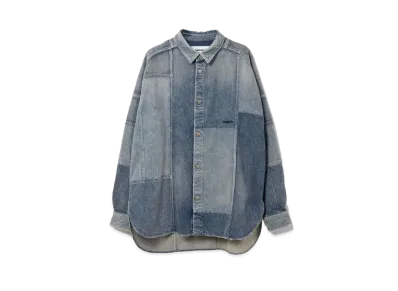 AMBUSH Patchwork Denim Shirt "Mid Blue"