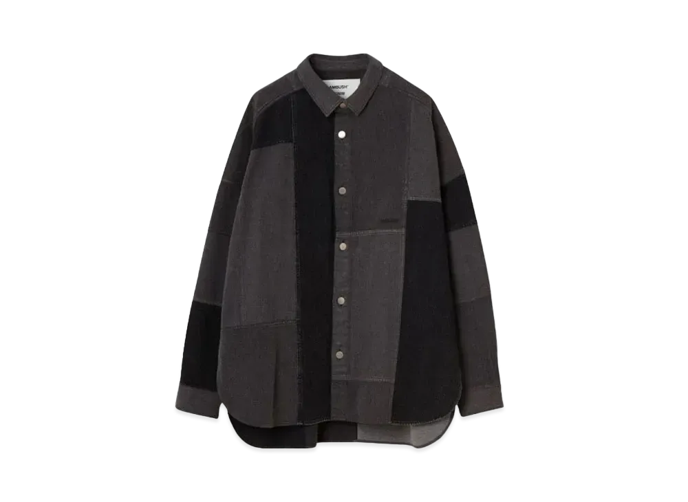 AMBUSH Patchwork Denim Shirt "Black"