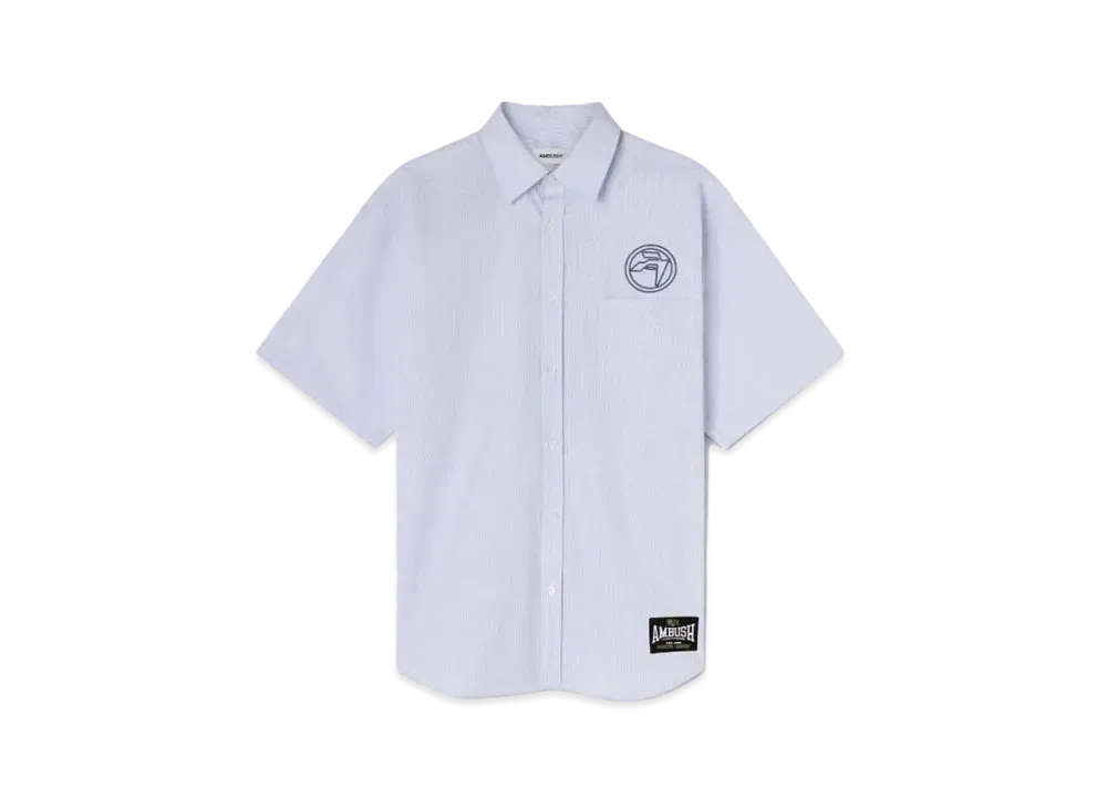 AMBUSH Striped Circle Amblem Shirt "Ballad Blue"