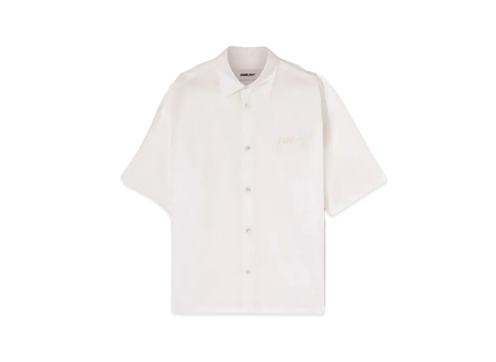 AMBUSH Logo Embroidery Cotton Shirt "White"