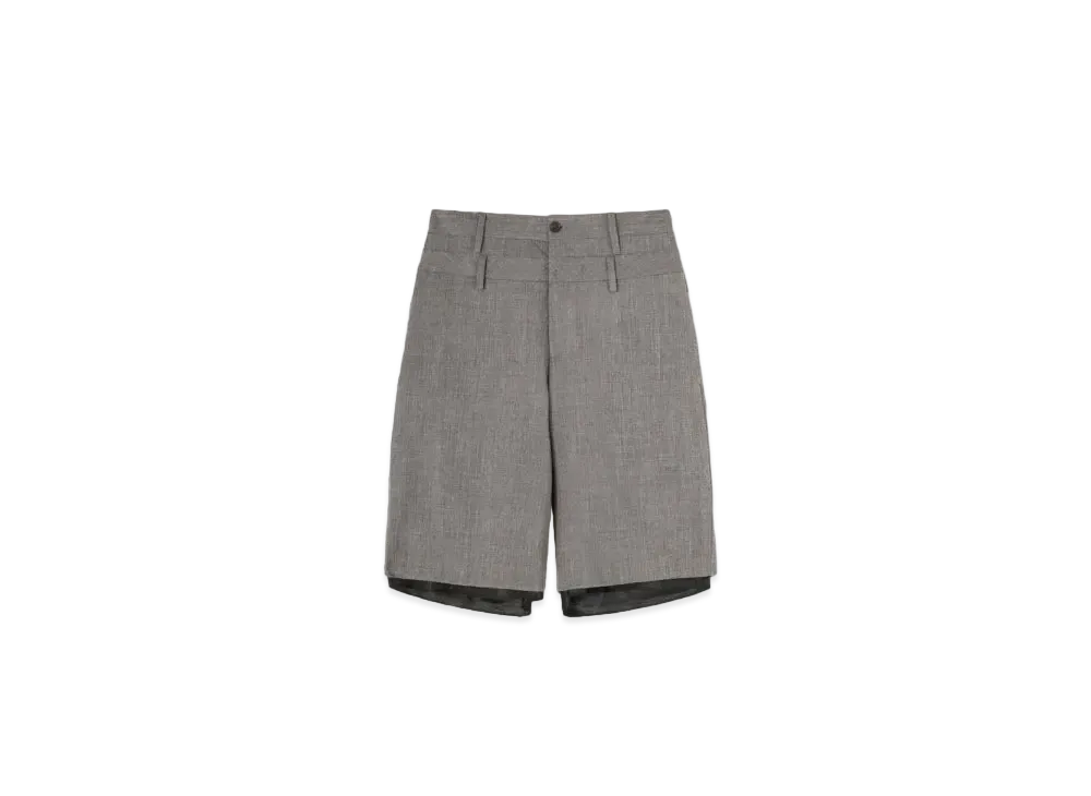 AMBUSH Double Belted Shorts "Medium Grey"