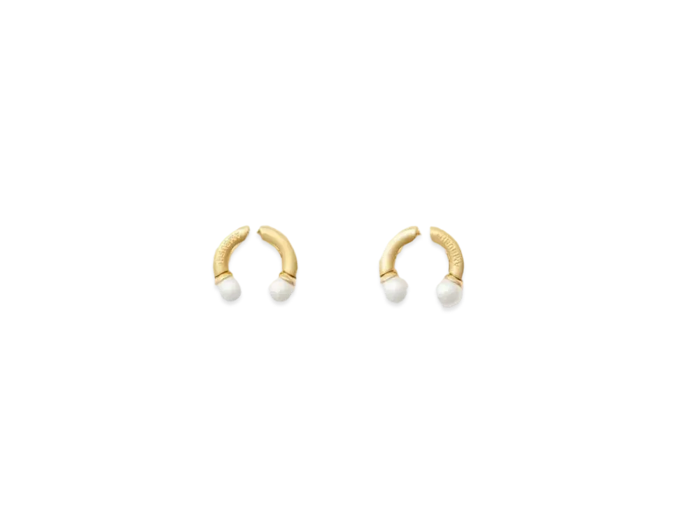 AMBUSH Barbell Earrings "Gold"