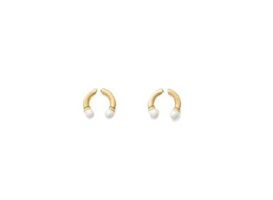 AMBUSH Barbell Earrings "Gold"