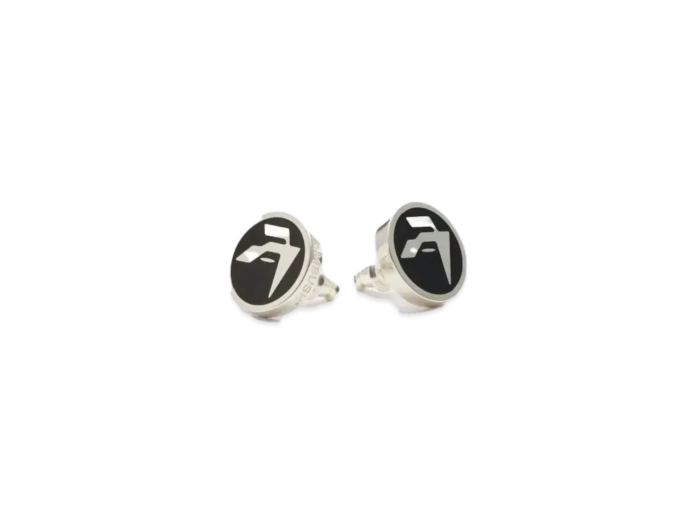 AMBUSH Epoxy Amblem Stud Earring "Black"