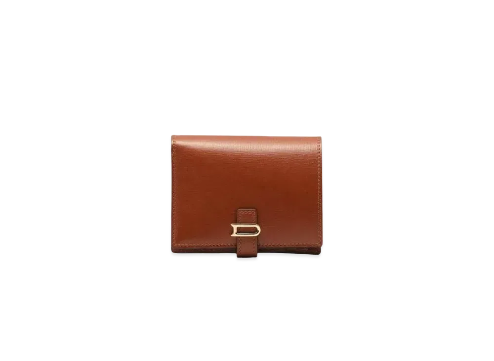 DELVAUX Leonce Compact Wallet Opera Calf "Tan"