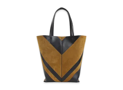 PHOEBE PHILO Pot Cabas Tote Bag "Black/Toffee"