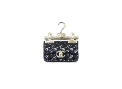 CHANEL Metal Bag Brooch "Black/Gold"