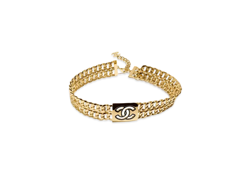 CHANEL Chain Belt Metal & Resin "Gold/Black"