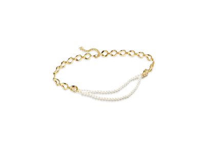 CHANEL Chain Belt Metal, Glass Pearls & Strass "Gold/Pearly White/Crystal"