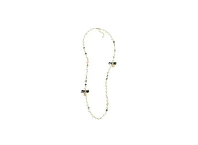 CHANEL Long Necklace Metal, Lambskin, Resin, Glass Pearls & Strass "Gold/Black/Multicolor/Pearly White/Crystal"