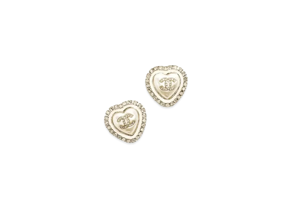 ☆可愛い♪◇CHANEL◇ピアス レジンコスチュームパール&ストラス ◇CHANEL◇CHANEL ピアス レジンコスチュームパール&ストラス