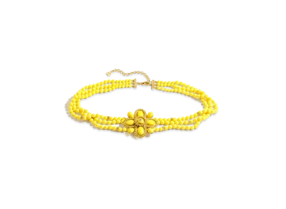 CHANEL Chain Belt Metal, Resin, Glass Pearls & Strass "Gold/Yellow/Crystal"