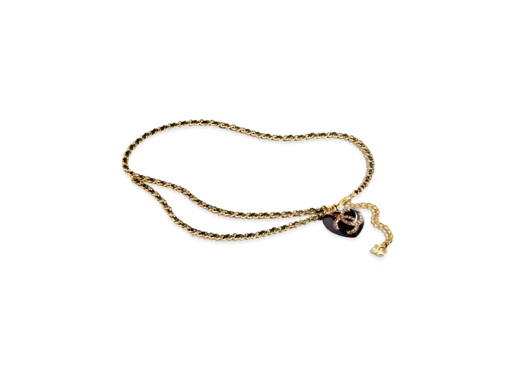 CHANEL Chain Belt Metal, Resin, Silk, Calfskin & Strass "Gold/Brown/Black/Crystal"