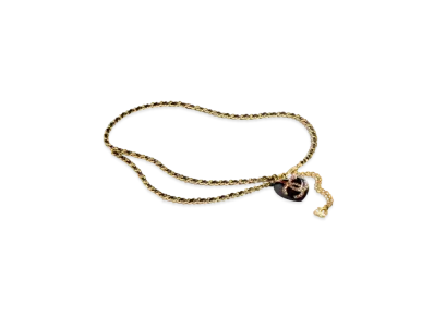 CHANEL Chain Belt Metal, Resin, Silk, Calfskin & Strass "Gold/Brown/Black/Crystal"