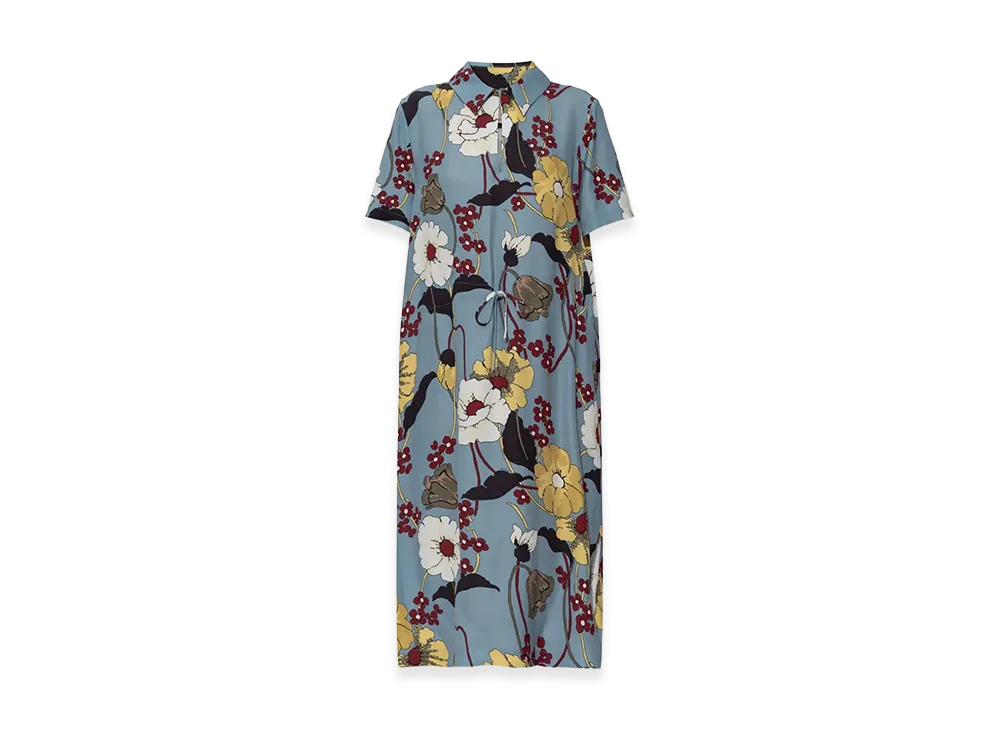 MARNI Women's Floral-Print V-Neck Midi Dress "Multi"