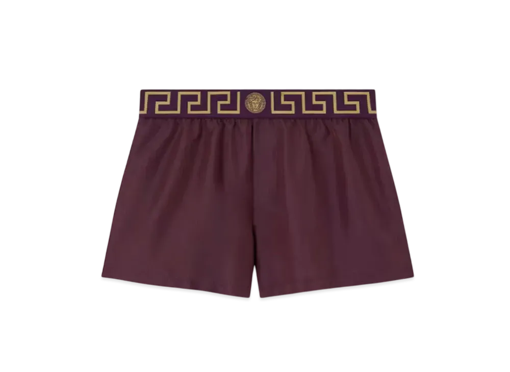 Versace Greca Border Swim Shorts "Purple"