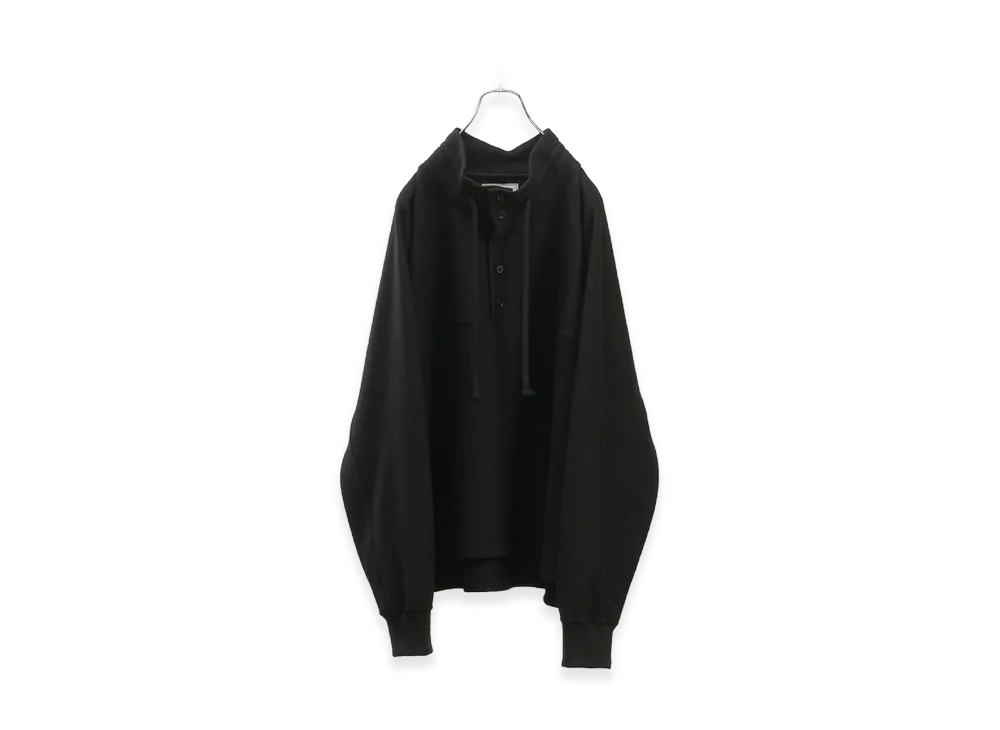 ANCELLM Henley Pull Over Shirt "Black"