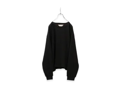 ANCELLM Heavy Waffle Over LS "Black"