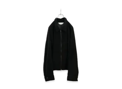 ANCELLM Shaggy Zip Up Shirt "Black"