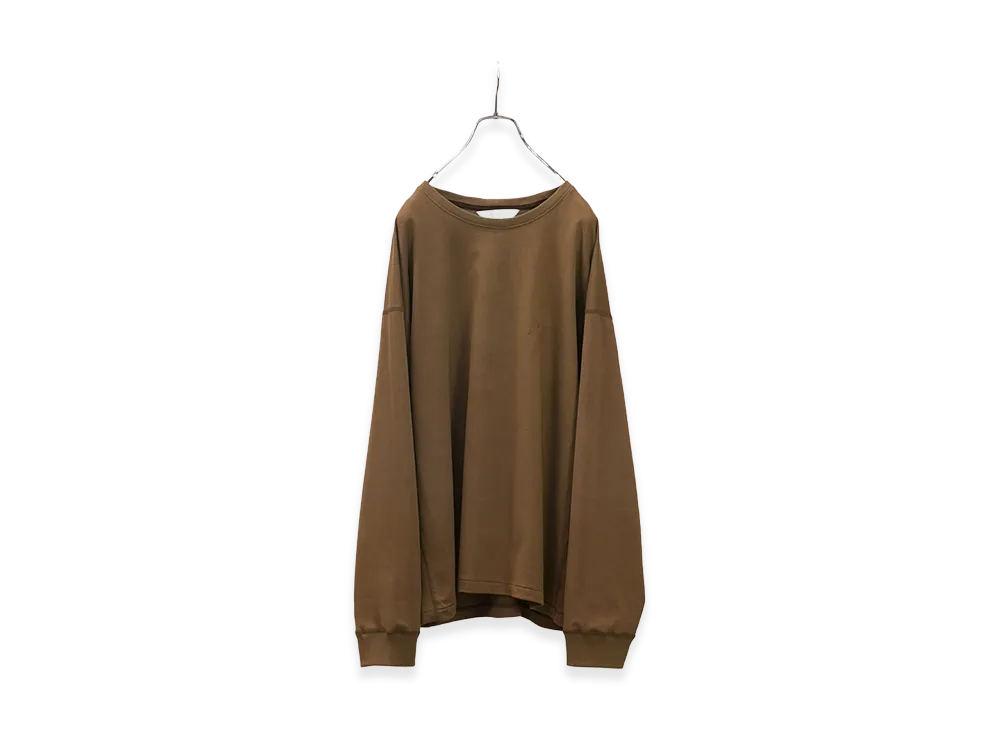 ANCELLM Unevenness LS T-Shirt "Brown"