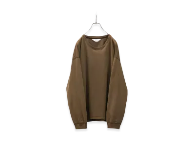 ANCELLM Unevenness Type-U LS T-Shirt "Brown"