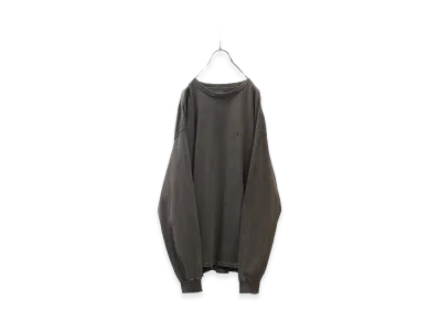 ANCELLM Embroidery Dyed LS T-Shirt "F.Black"