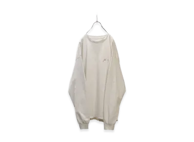 ANCELLM Embroidery Dyed LS T-Shirt "White"