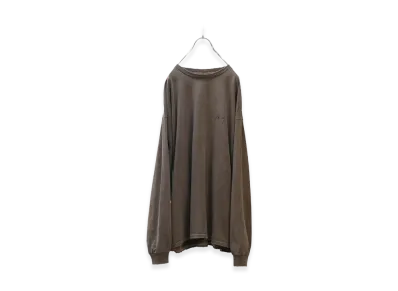 ANCELLM Embroidery Dyed LS T-Shirt "Brown"