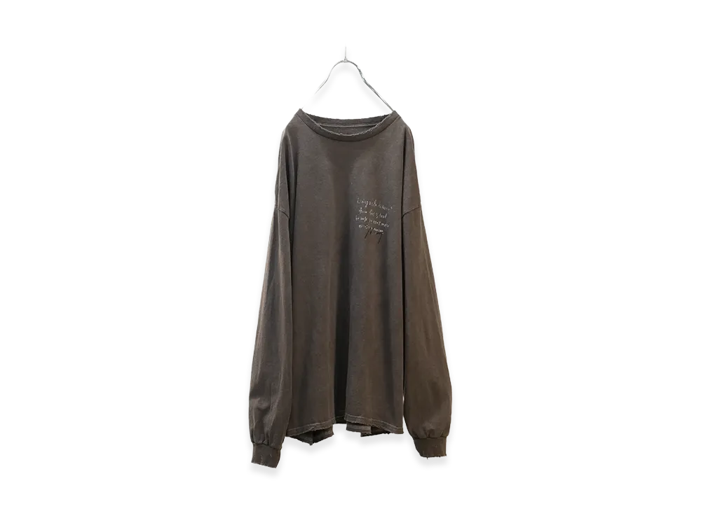 ANCELLM Message L/S T-Shirt "Brown"