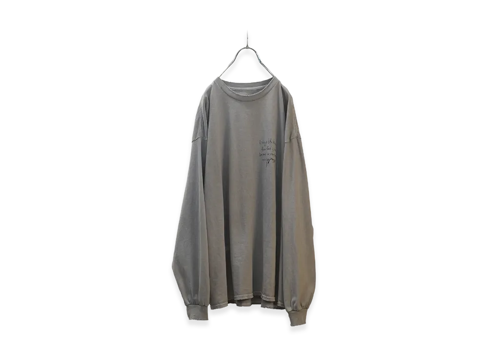 ANCELLM Message L/S T-Shirt "Gray"