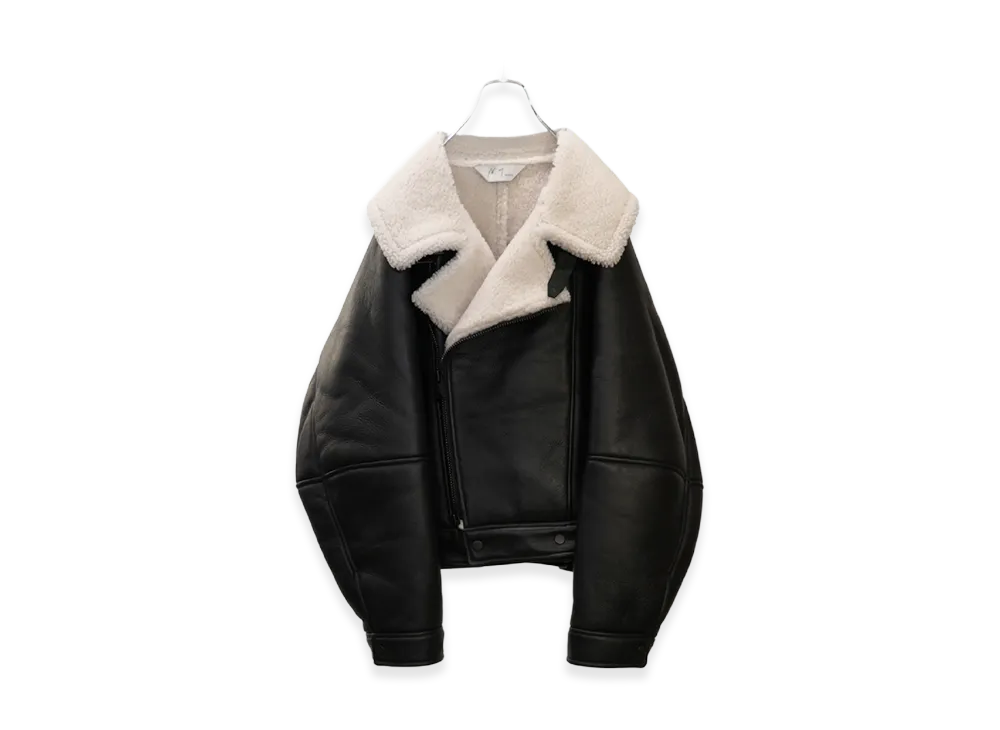 ANCELLM Mouton Double Jacket "White / Black"