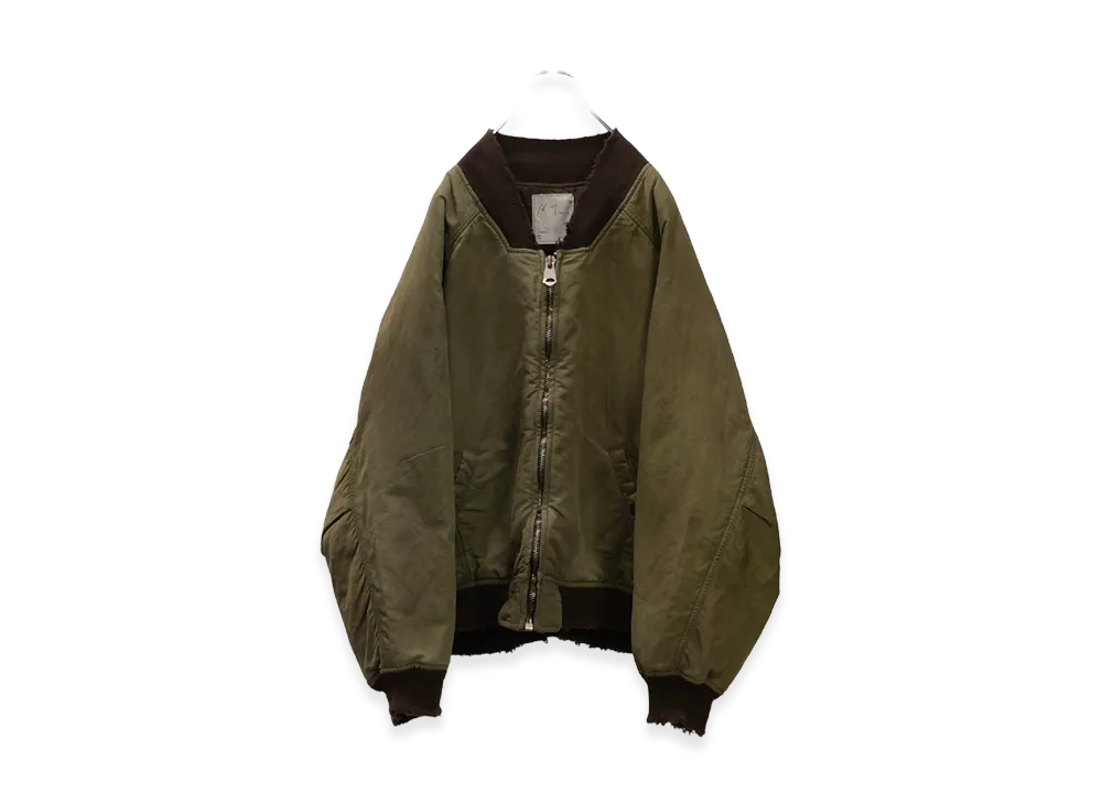 ANCELLM Faded Bomber Jacket "Khaki"
