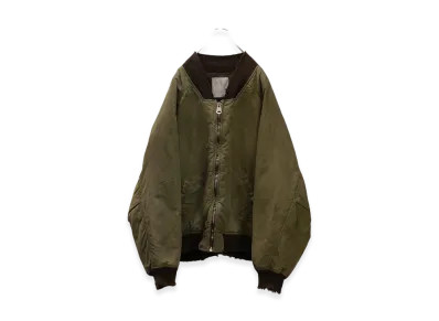 ANCELLM Faded Bomber Jacket "Khaki"