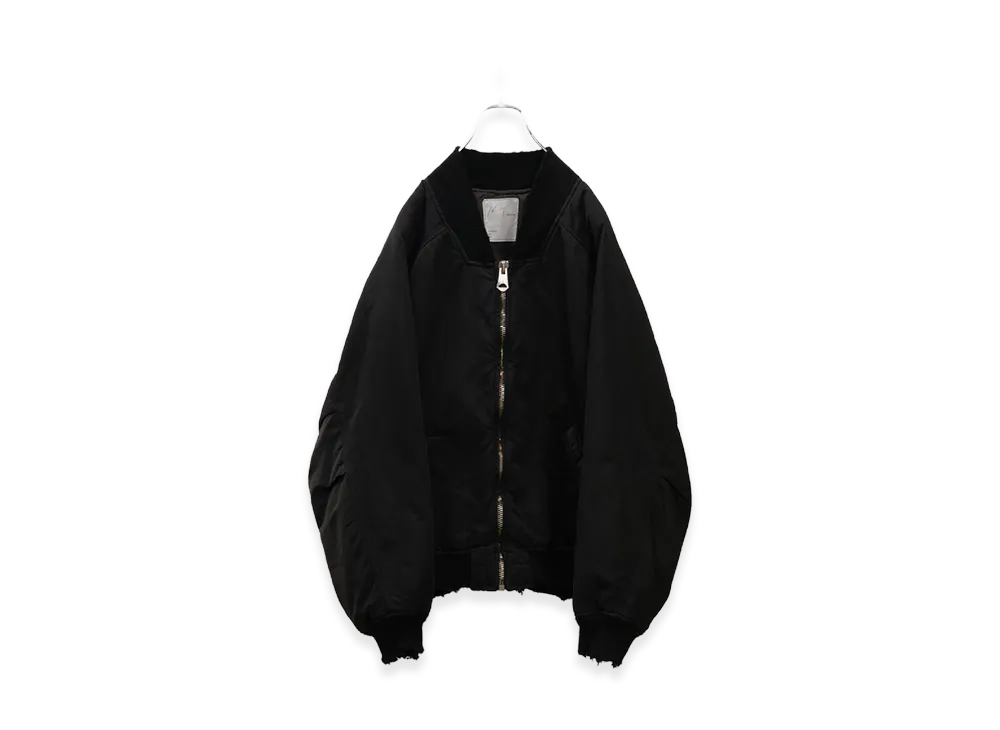 ANCELLM Faded Bomber Jacket "Black"