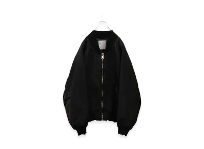 ANCELLM Faded Bomber Jacket "Black"